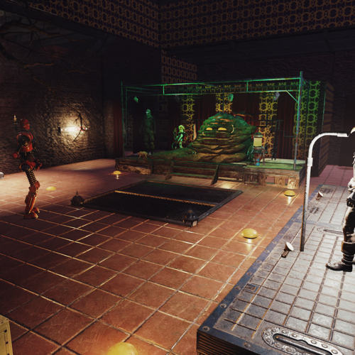 Recreating Jabba the Hut's palace for a Star Wars themed Nuka'd & Afraid.